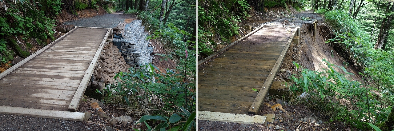 7月中旬まで工事が行われていた箇所