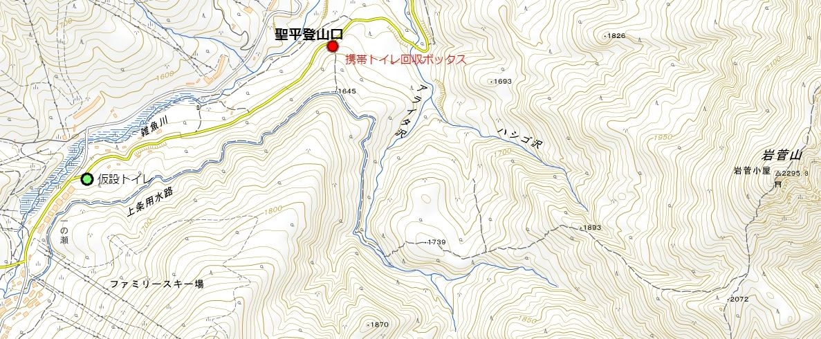 携帯トイレ回収ボックスなどの位置図