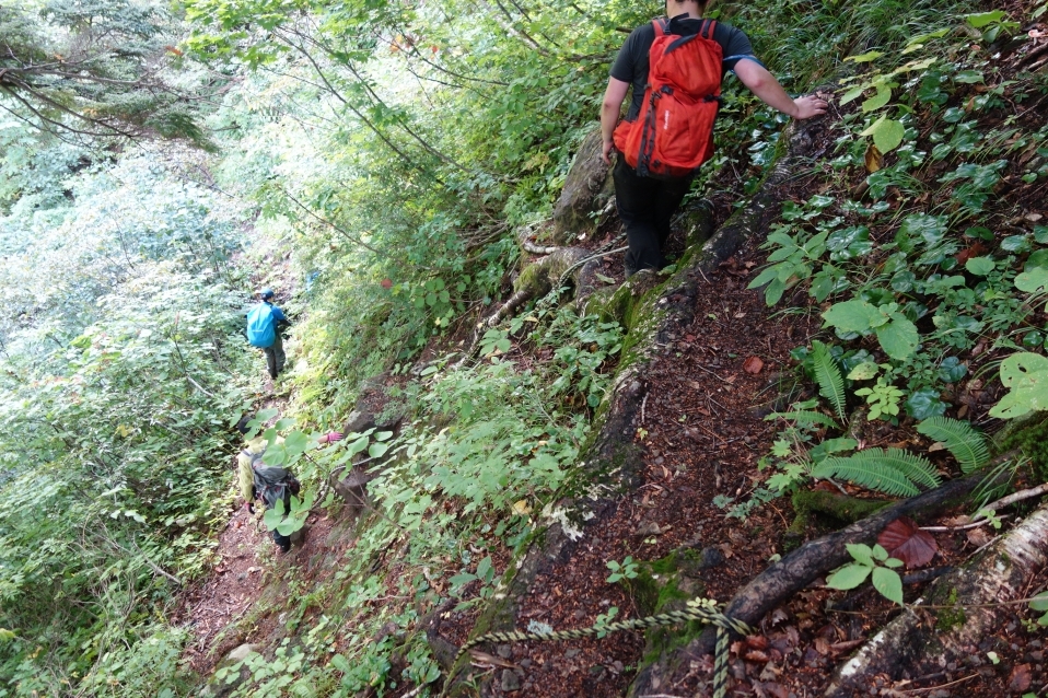 ロープを利用する箇所