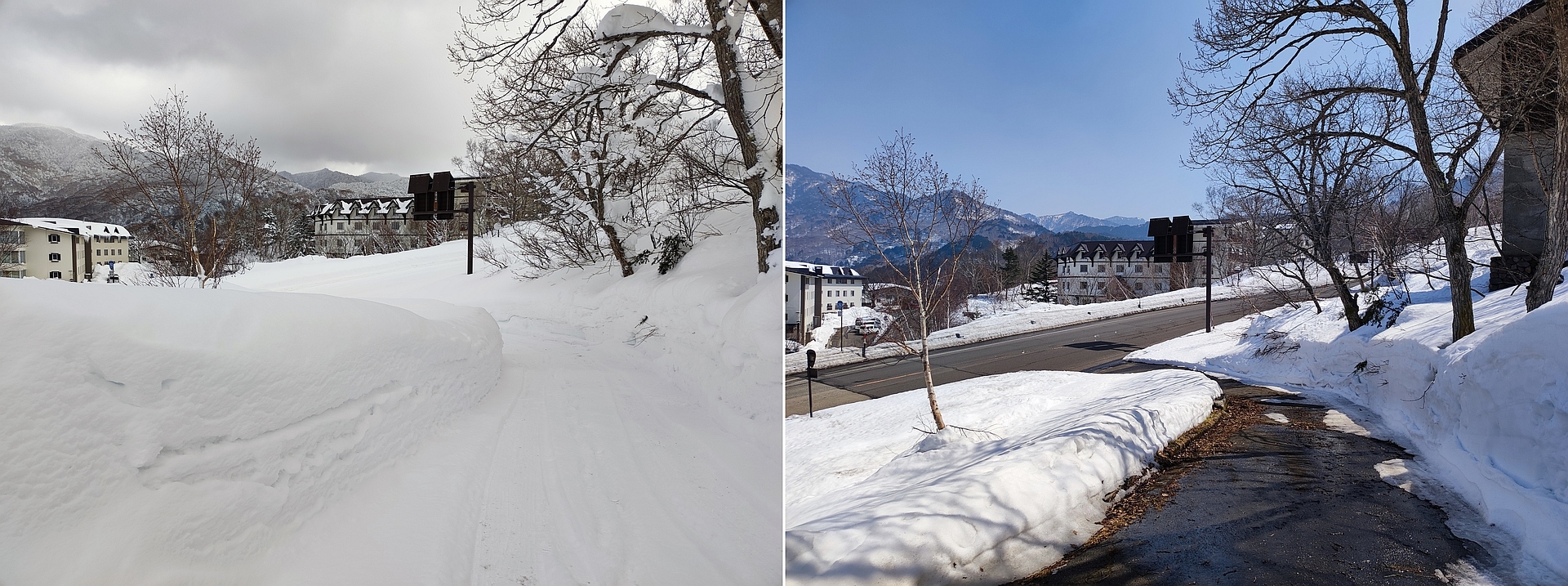 志賀高原管理官事務所の進入路の写真