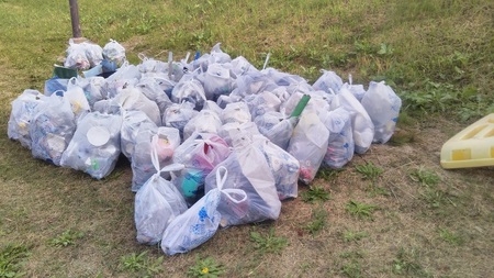 藤前干潟クリーン大作戦　野跡会場で拾ったゴミ