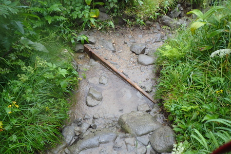 登山道の水切り