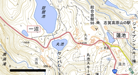 一沼と蓮池の位置