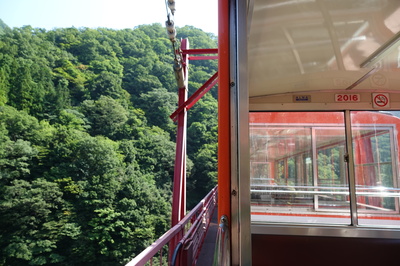 トロッコ電車の車窓から