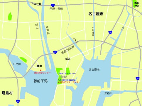 図:現在の藤前干潟周辺地図
