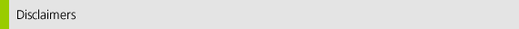 Disclaimers